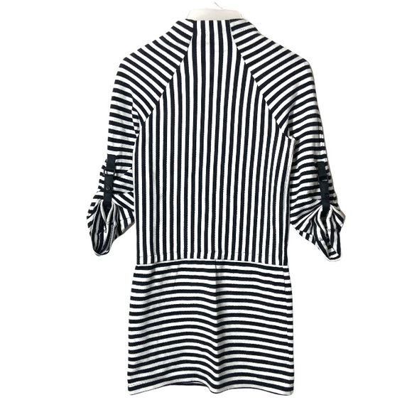 Kenneth Cole Dress Stripes Hidden Pockets Black Small - Picture 12 of 12